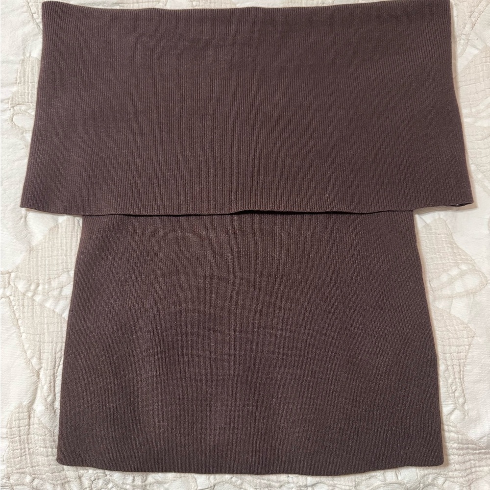 Aritzia Wilfred Nola Shortsleeve Top – Rich Mocha Brown – NWT – Size S/P